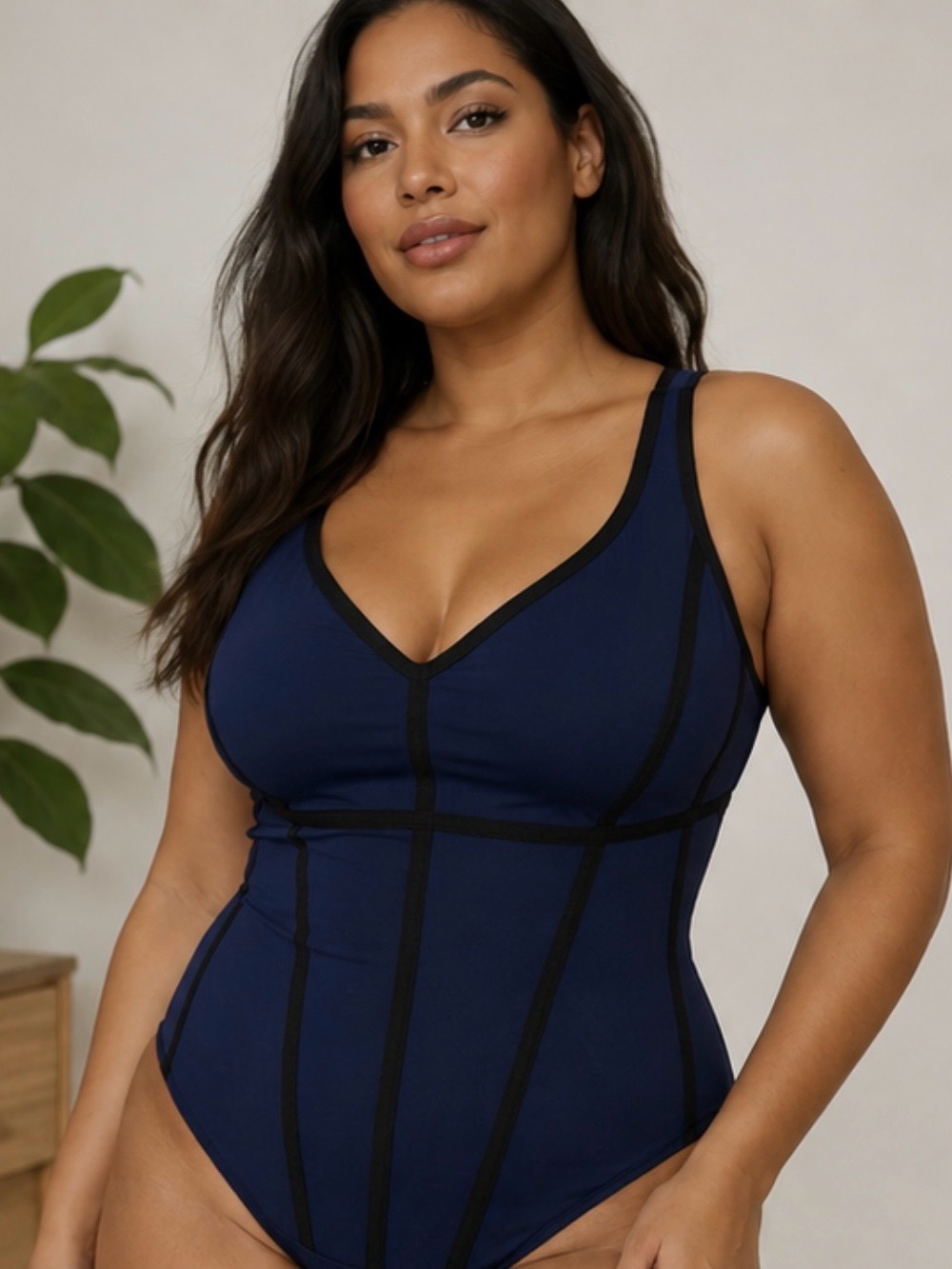 Honeylove NWT Boldness Bodysuit Shapewear Explorer Blue 3X